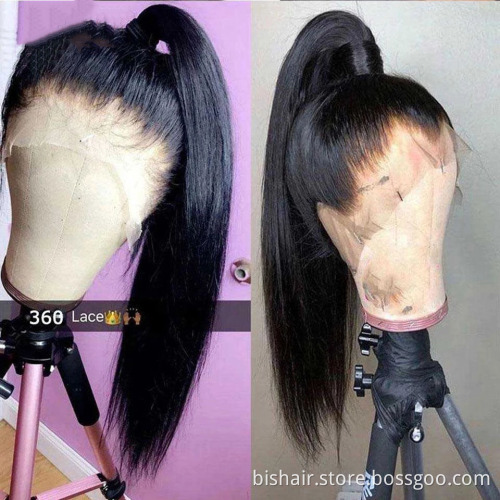 Wholesale Lace Frontal Closure Bundles Virgin Hair Brazilian Hair Peruvian Swiss Lace Closure 360 Frontal Lace Wig